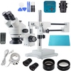 3.5X-90X Double Boom Stand Zoom Simul Focal Microscope Stéréo Trinoculaire + 48MP 2K HDMI USB Caméra Industrielle Pour T