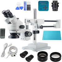 3.5X-90X Double Boom Stand Zoom Simul Focal Microscope Stéréo Trinoculaire + 48MP 2K HDMI USB Caméra Industrielle Pour T
