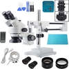 3.5X-90X Double Boom Stand Zoom Simul Focal Trinocular Stéréo Microscope + 48MP 2K HDMI USB Caméra Industrielle Pour Tél