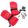 3.7V 2000MA Gants chauffants chauffés à 45 ° Moteur Moto Vélo Ski extérieur Escalade Rouge M XL