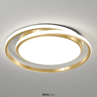 38W 45 * 5CM AC175-265V LED plafonnier anneau en or moderne maison salon décor