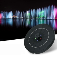 3.8W pompe de fontaine solaire extérieure LED panneau flottant dénergie solaire de cercle avec Colorful lumières po
