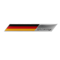 3, 9 pouces autocollant de voiture Allemagne drapeau Fender tronc emblème insigne décor pour Audi