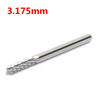 3.Coupe en acier de tungstène de coupe de fraise en carbure 175mm CNC / bits de gravure pcb