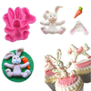 3D Lapin De Pâques Lapin Silicone Moule Fondant Gâteau Cuisson Moules M116 Cuisine Accessoires