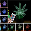 3D LED feuille dérable lampe de table télécommande tactile nuit lumière changement de couleur cadeau