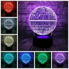 3D LED Lampe de Table Étoile de la Mort Colorful Ampoule Boule Ambiance Décoration Veilleuses Nouveautés Jouets pour Cad