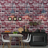 3D modèle de brique moderne non-tissé autocollant mural style vintage salon chambre
