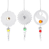 3D métal suspendu vent silencieux Spinner carillons éoliens Bell Garden Decor Ball au centre