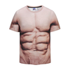 3D Muscle Imprimé T-shirt Dété Casual Hommes Musculation Élastique À Manches Courtes T-shirts