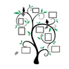 3D Photo Sticker mural autocollant arbre généalogique bricolage cadres muraux décor de fond pour la maison