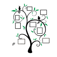 3D Photo Sticker mural autocollant arbre généalogique bricolage cadres muraux décor de fond pour la maison