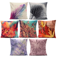 3D plante série courte en peluche jeter taie doreiller carré housse de coussin maison canapé voiture décor