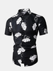 3D Pokers Impression de chemises de marque Slim Business Casual