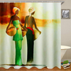 3D Salle De Bains Rideau De Douche Africaine Femme Rideau De Douche Noir Fille Salle De Bains Étanche Polyester Tissu po