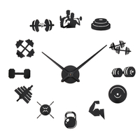 3D Sports DIY Acrylique Horloge Murale Moderne Sans Cadre Maison Salon Décor