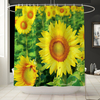 3D Tournesol Vert Teinte Salle De Bains Décor Rideau De Douche Salle De Bains Tapis Tapis De Bain Couvercle De Toilette