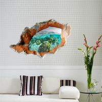 3D Under Water World Stickers muraux décoratifs décoratifs Stickers muraux Décoration murale