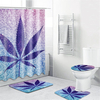 3D violet feuille dérable rideaux de douche salle de bain rideau Polyester Fiber imperméable rideau de bain pour sa