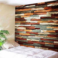 3D Art Décorations Brique Pierre Imprimer Motif Couvre-Lit Tenture Murale Tapisserie Home Room Decor