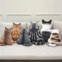 3D Chat Coussin En Peluche Jouets Poupées Animal En Peluche Oreiller Décoratif pour La Maison Creative Cadeau Danni