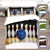 3D imprimé Football Basketball Bowling GA ensemble de literie draps housse de couette taies doreiller pour ensemble