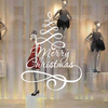 3DJoyeuxNoëlAmovibleImperméablePVC Décoration Murale Autocollant Bonne Nouvelle Année Bout