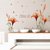3D lis rose fleurs autocollant mural salon ornement de la chambre décorations de la chambre stickers muraux