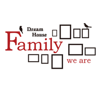 3D Photo Frame Wall Sticker Famille Maison De Rêve Décoration Art Bureau Home Decor