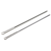 3FT ~ 7FT rideau télescopique rail droit suspendu fenêtre en baie montée au plafond