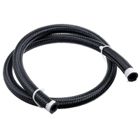 3FT AN4/AN6/AN8/AN10 tuyau de carburant de voiture huile gaz ligne Nylon acier inoxydable tressé noir