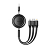 [3in1] Baseus Bright Mirror Series II USB-A vers USB-C/Lightning/Micro USB Cable Data PC TPE Line 1, 1 m de long pour iPh