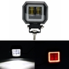 3inch 12 / 24V 6500K 20W carré LED travail lumière rouge + blanc avec Angel Eyes lumières spot antibrouillard pour la mo