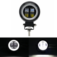 3inch 12 / 24V 6500K 20W ronde LED lumière de travail avec les yeux blancs dange sallume la lumière de brouill