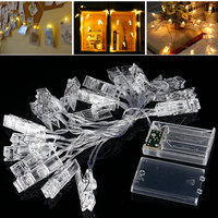 3M 20LED Support Clip Fairy Sliver Wire String Light Batterie Christmas Party Holiday Decor