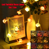 3M 6M LED Artificia Rose fleur fée chaîne lumière maison fête mariage vacances noël décor lampe AC110V / 220V