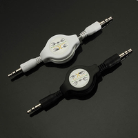 3.Mâle en mâle 5mm aux rétractable autoradio câbles audio mp3 adaptateur