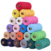 3mm coton naturel cordon torsadé corde corde artisanat couture macramé à capuche lacets