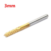 3mm fraise fraise fraise rotative titane en acier tungstène peu de gravure couche de carbure de PCB cnc