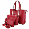 3PCS / SET Femmes En Cuir Cartable Sac À Main Épaule Messenger Sac À Bandoulière