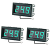 3Pcs 0.56 Inch Mini Digital LCD Indoor Convenient Temperature Sensor Meter Monitor Thermometer with 1M Cable -50-120℃ DC