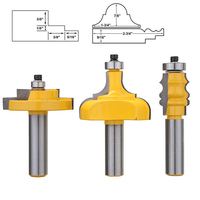 3pcs 1/2 Inch Shank Router Bit Woodworking Cutter