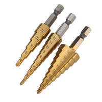 3Pcs 1/4 Pouces Hex Jarret HSS en Titane Foret de Forage Recouvert Set 3-12/4-12/4-20mm