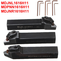 3pcs 16mm Turning porte-outils Set MDJNL1616H11 MDPNN1616H11 MDJNR1616H11 titulaire de tour