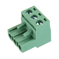 3pcs 2 EDG 5.08mm Pas 3Pin Vis Plug-in PCB Connecteur Bornier Connecteur Angle Droit