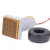 3Pcs 22mm 50-380V 100A 99Hz Numérique LED Volt Ampère HZ AC Ampèremètre Voltmètre Courant Fréquence Indicateur de Tensio