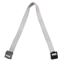 3pcs 2, 54 mm FC-8P IDC câble gris plat LED écran connecté au câble de téléchargement JTAG