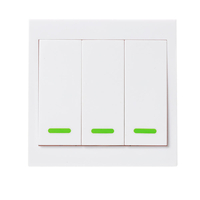 3pcs 3CH émetteur à distance sans fil collant RF TX intelligent pour la maison salon chambre 433MHZ 86 panneau mural fon