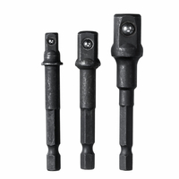 3pcs 65 / 73mm 1/4 pouce adaptateur de prise impact tige hexagonale foret barre dextension de puissance