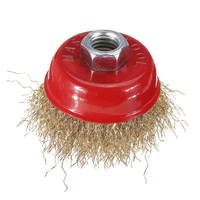 3pcs 65mm filetage M14 laiton brosses à fil dacier tête de polissage pour meuleuse dangle